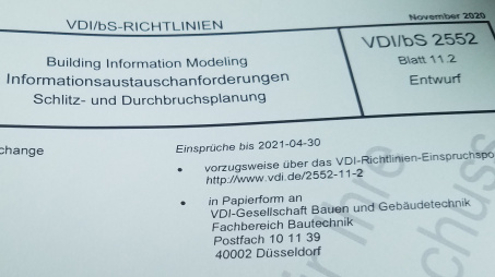 buidingSMART Deutschland/ VDI-bS 2552 Blatt 11.2 Gründruck